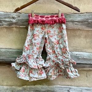 Persnickety Double Ruffle Floral Pants